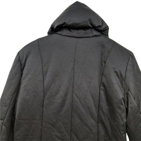 Dana Buchman Softshell Long Jacket Womens Small Black Snap Lined Long Sleeve - Picture 9 of 12